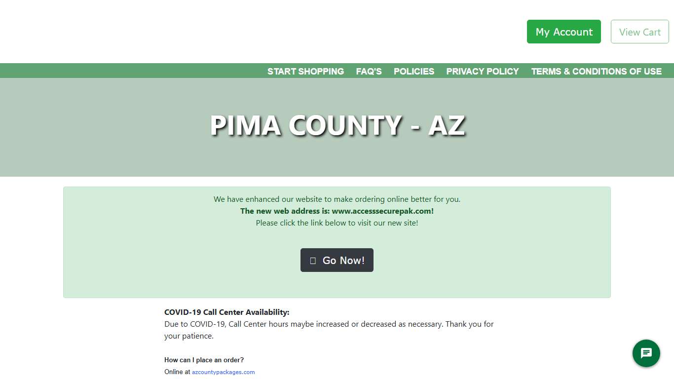Access Securepak - Pima County Adult Detention Center - AZ - FAQ's
